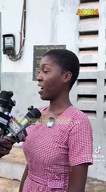 A student sharing her story in an interview